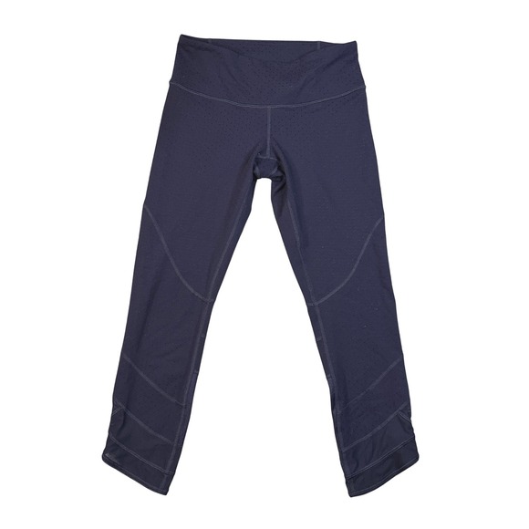 lululemon athletica Pants - Lululemon High Times Pant Mesh Perforated Purple Crop Leggings Plum Size 4